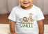 Children's White Cotton Personalised T-shirt - Jungle Safari Animals