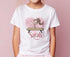 Children's White Cotton Personalised T-shirt - Gymnastics Dancer on a Beam Letter and name