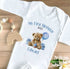 Personalised First Birthday One T-shirt, Sleepsuit and vest, Blue Teddy Bear First Birthday Outfit.