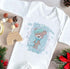 Baby's First Christmas Personalised Bib, Vest and Sleepsuit Cotton Set - Perfect for New baby Gift, PLL blue bear