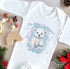 Baby's First Christmas Personalised Bib, Vest and Sleepsuit Cotton Set - Perfect for New baby Gift, PLL blue polar bear