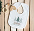Baby's First Christmas Personalised Bib, Vest and Sleepsuit Cotton Set - Perfect for New baby Gift, Christmas Trees