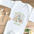 Personalised Safari Rainbow Birthday White Cotton T-Shirt, Vest, Sleepsuit or hoodie - Custom Name with Number One Print