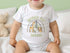 Personalised Safari Rainbow Birthday White Cotton T-Shirt, Vest, Sleepsuit or hoodie - Custom Name with Number One Print