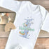 Personalised First Birthday One Lightweight Hoodie, vest, Sleepsuit and T-shirt, Blue Space Rocket First Birthday Outfit.