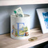 Personalised Ceramic White Money Box Coin Bank - Blue Classic Rabbit