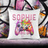 Personalised Girls Pink Controller Cushion Cover | Super Soft and Fully Washable | Perfect Gift | Gift for Gamer Girls