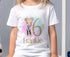Personalised Girls Birthday T-Shirt - Fashion Doll Design, Gold Glitter Effect Number - 100% Soft Cotton, DTG - Age 1-12yrs