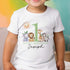 Personalised Safari First Birthday T-shirt, Sleepsuit, Vest or Long Sleeve T-shirt, Green Text
