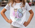 Personalised Girls Birthday T-Shirt - Fashion Doll Design, Silver Glitter Effect Number - 100% Soft Cotton, DTG - Age 1-12yrs
