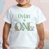 Personalised Safari First Birthday T-shirt, I am One, Sleepsuit, Vest or T-shirt, Sage green Text