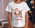 Personalised Children's Christmas T-Shirt - Exclusive Design, Father Christmas with Reindeer and name