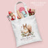 Christmas Cotton Tote Gift Bag | Reusable Shopping Bag | 100% White Cotton Bag | When Snow Falls Woodland Squirrel
