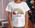 Personalised Children's Christmas T-Shirt - Unisex Design, Father Christmas Rainbow and Name