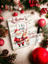Personalised Aluminium Christmas Countdown | Santa Claus and Reindeer Graphic | Wipeable