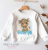 Personalised Sweatshirt Jumper For Children. White Cotton Sweatshirt - Highland Cow Buffallo and name