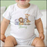 Newborn Gift, Sleepsuit Bib and vest, Safari baby Outfit. 0-12m