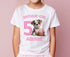 Personalised Girls Bully Breed Dog Birthday T-Shirt ANY AGE - Cotton White Top, Any Age, XL Bully, Staff, PitBull Dog Top