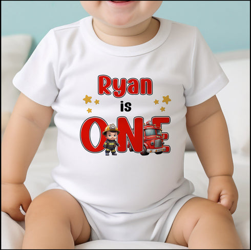 Personalised Safari First Birthday T-shirt, I am One, Sleepsuit, Vest or T-shirt, Sage green Text