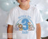 Personalised Safari Jungle Birthday T-Shirt ANY AGE - Cotton White Top, Any Age, Safari Themed Party Top in Blue