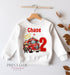 Personalised Fire Engine Birthday Jumper, Birthday Sweatshirt for Children, ANY AGE, Fireman Birthday Party