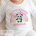 Personalised First Birthday One T-shirt, Sleepsuit and vest, Panda Bear Pink Rainbow and Balloons First Birthday Outfit.