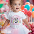 Personalised First Birthday One T-shirt, Sleepsuit and vest, Panda Bear Pink Rainbow and Balloons First Birthday Outfit.