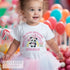 Personalised First Birthday One T-shirt, Sleepsuit and vest, Panda Bear Pink Rainbow and Balloons First Birthday Outfit.