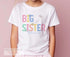 Promoted to Big Sister Heart Design White Personalised Cotton T-Shirt, Big Sister Top