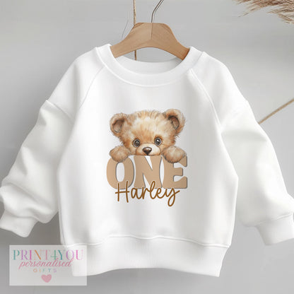 Personalised First Birthday Jumper – Custom Name Sweatshirt for Baby Boy & Girl - 6-12m SWEATSHIRT