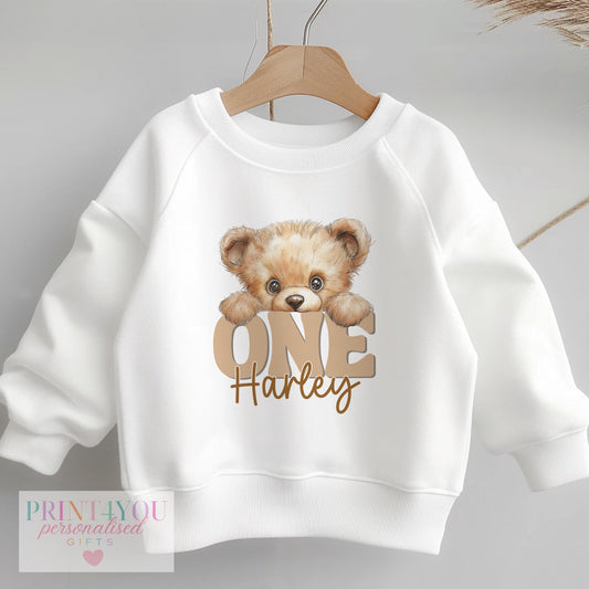 Personalised First Birthday Jumper – Custom Name Sweatshirt for Baby Boy & Girl - 6-12m SWEATSHIRT