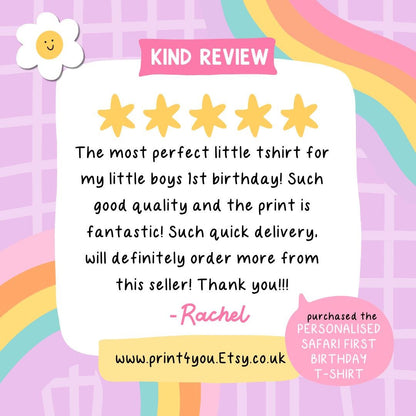 Personalised Berry ONE 1st Birthday Stickers Shiny White Gloss 5cm Ideal Wedding Favors Party Bag Treats - On a sheet (4.5cm each)