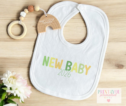 Personalised New Baby Outfit – Soft Cotton Sleepsuit, Vest & Matching Sibling T-Shirt