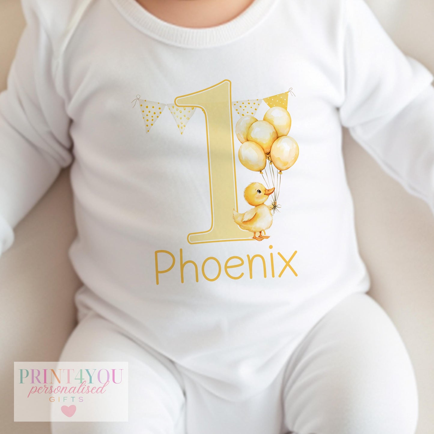 Personalised First Birthday Outfit – Soft Cotton Baby Clothes | Custom Vest & Sleepsuit