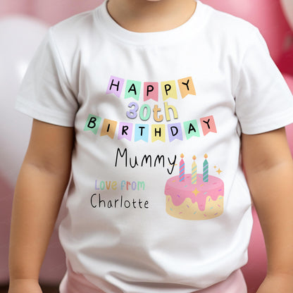 Happy Birthday Mummy, 30th 40th Birthday as My Mummy, Sleepsuit Baby grow Bodysuit Vest, Mum Birthday, Mummy Birthday - Bib