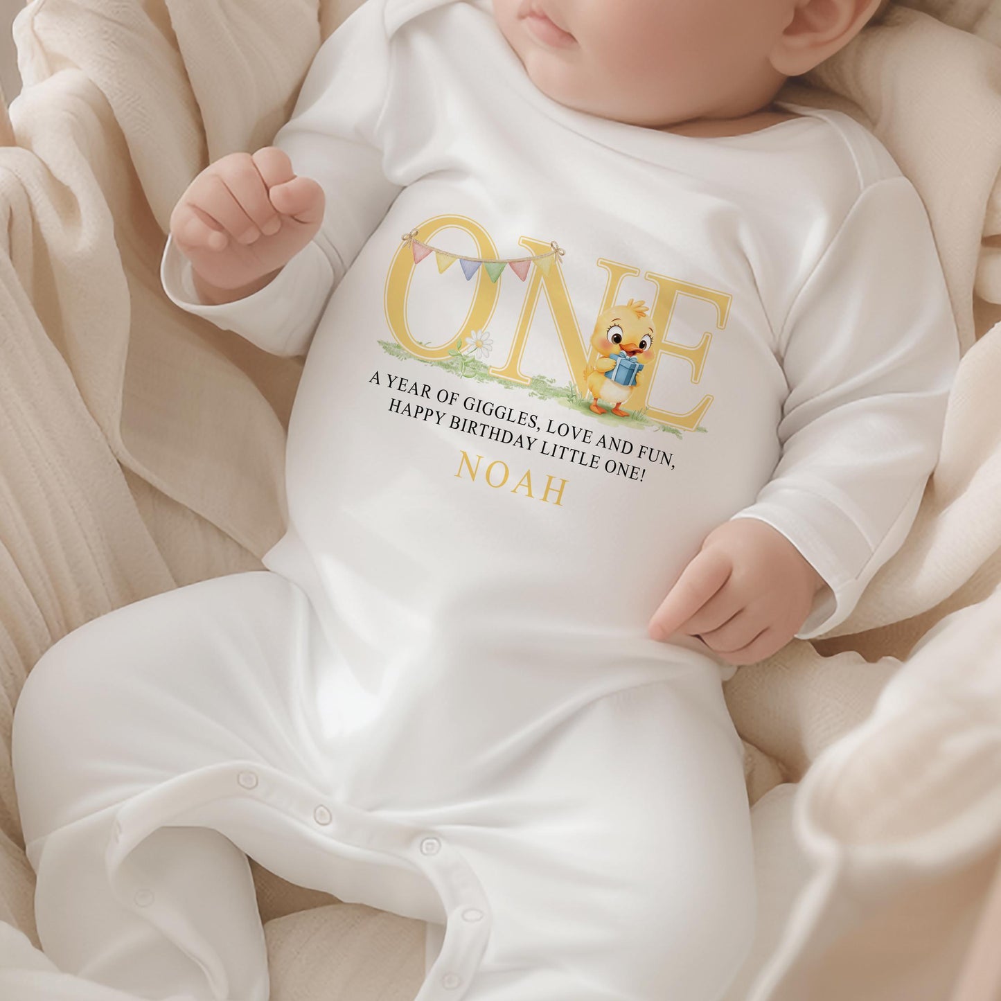 1st Birthday Outfit - Personalised Baby Birthday Vest | Soft Cotton Babywear
