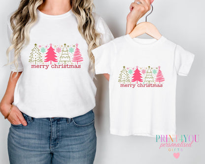 Matching Mummy and Me Tshirts – Personalised Family Tops – Soft Cotton Xmas Shirts - 0-3 months