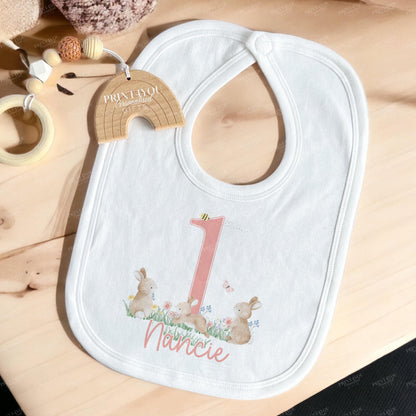 Personalised Baby Birthday Outfit – Custom Baby T-Shirt, Vest, Sleepsuit & Bib in Soft Cotton