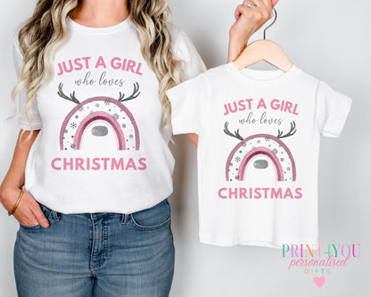 Rainbow Christmas t-shirt for babies, personalised with a name, size 0-3 months