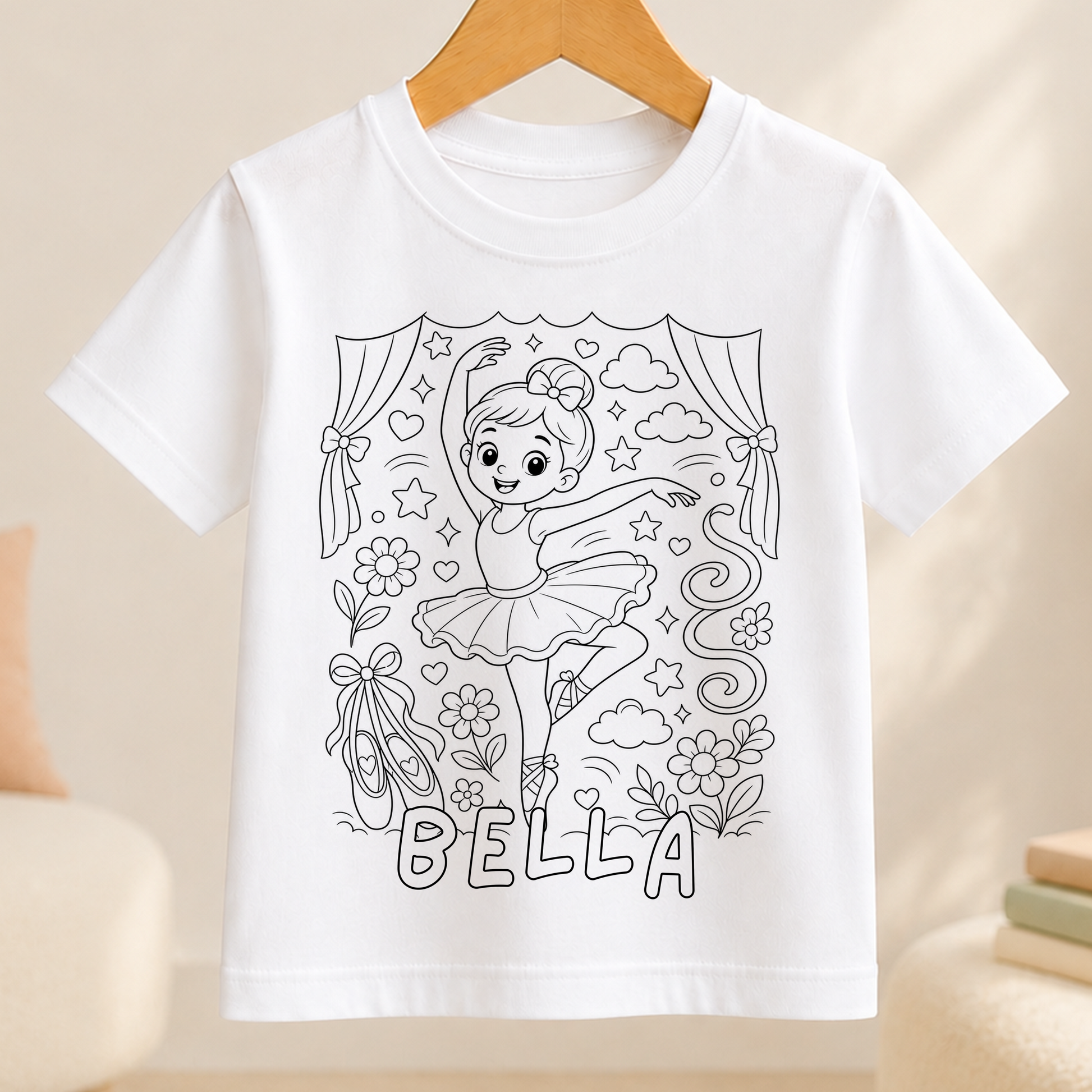ballerina colour-in outline