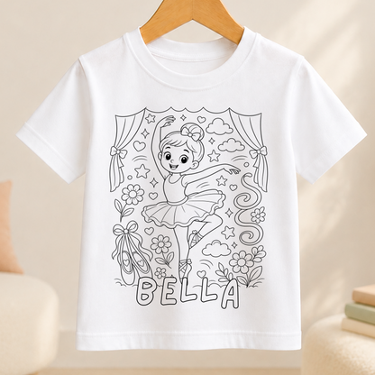 ballerina colour-in outline
