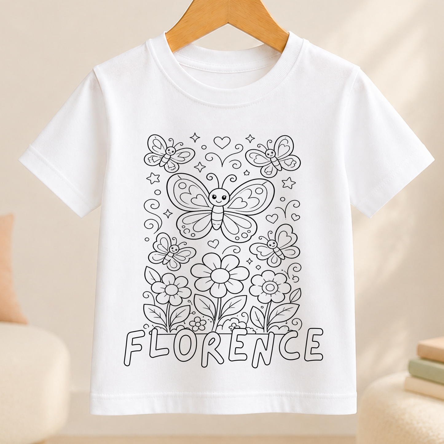 butterfly colour-in outline