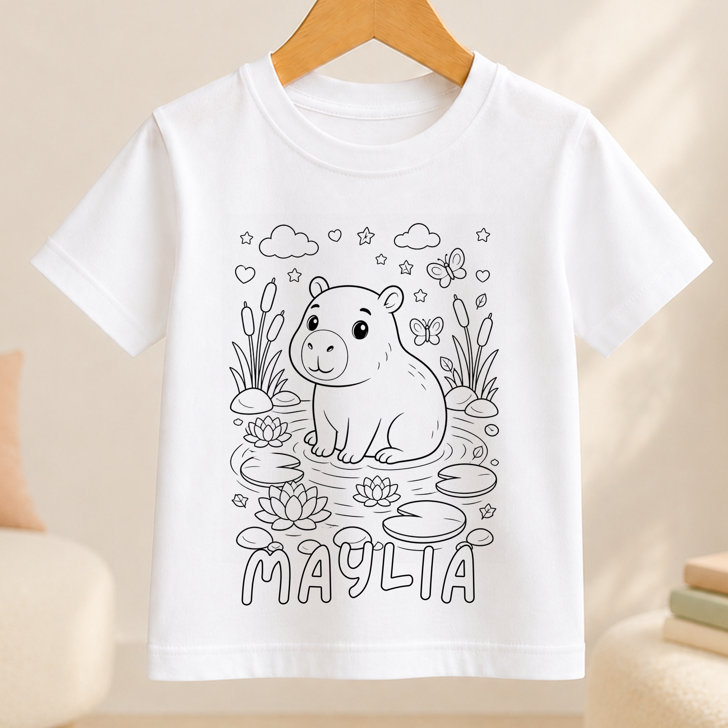capybara colour-in outline