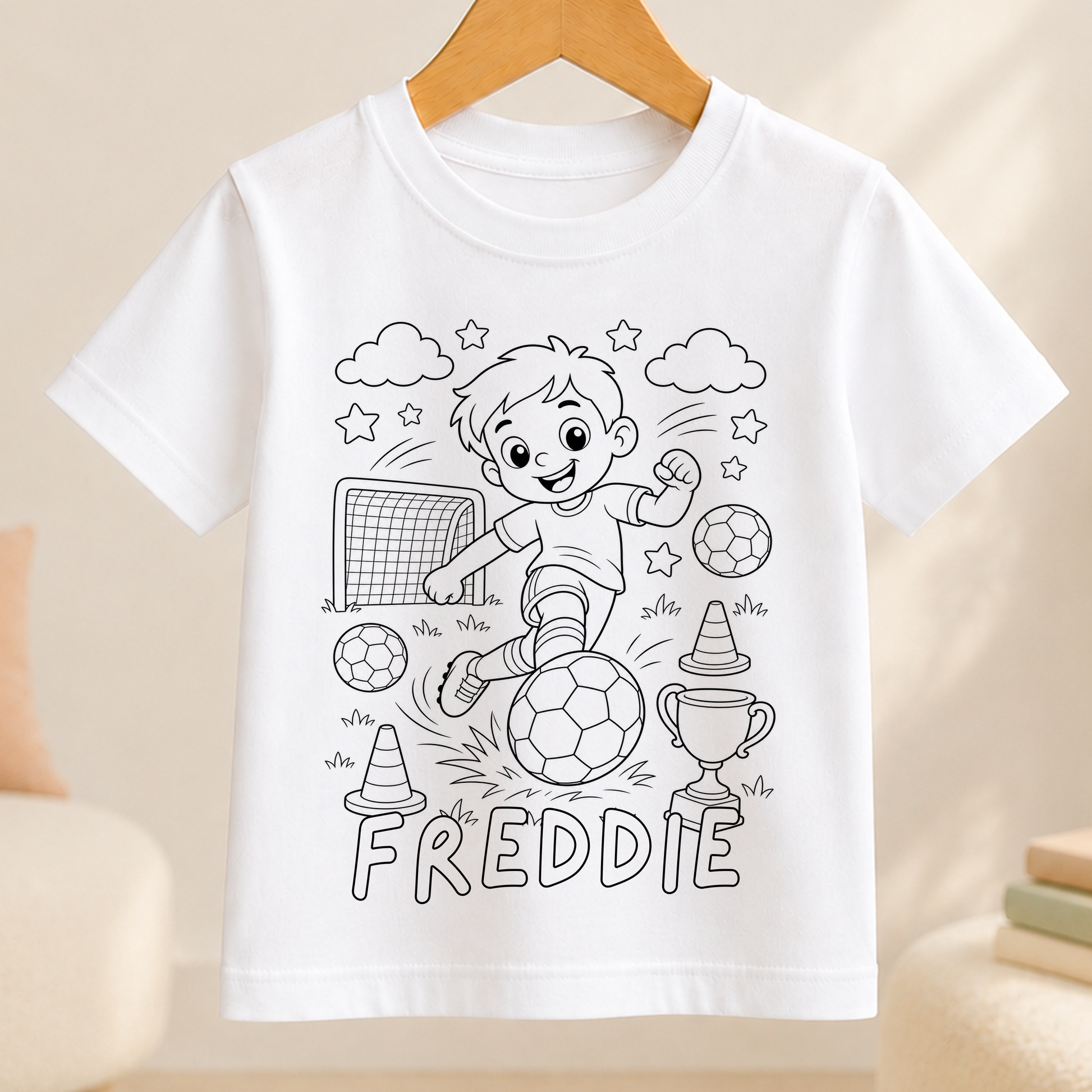 football colour-in outline