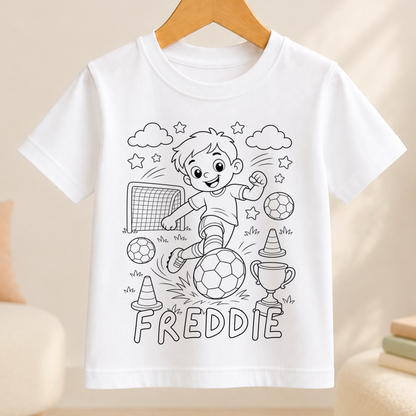 football colour-in outline