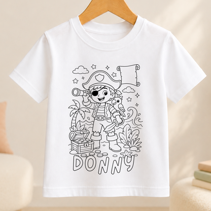 pirate boy colour-in outline