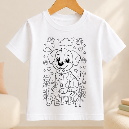 puppy dog colour-in outline