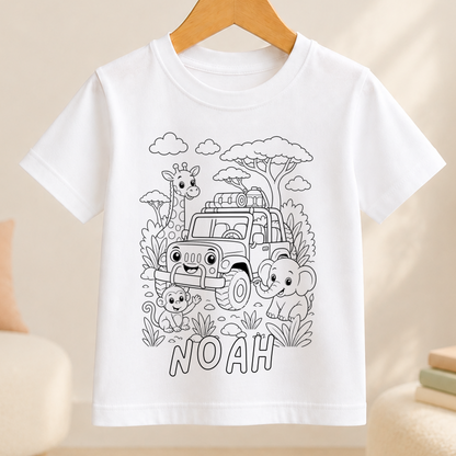 safari colour-in outline