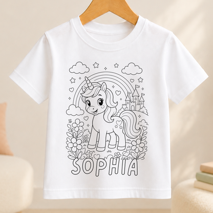 unicorn colour-in outline