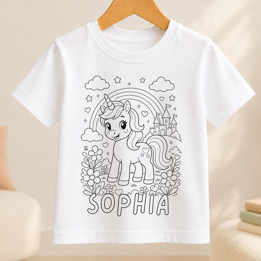 unicorn colour-in outline